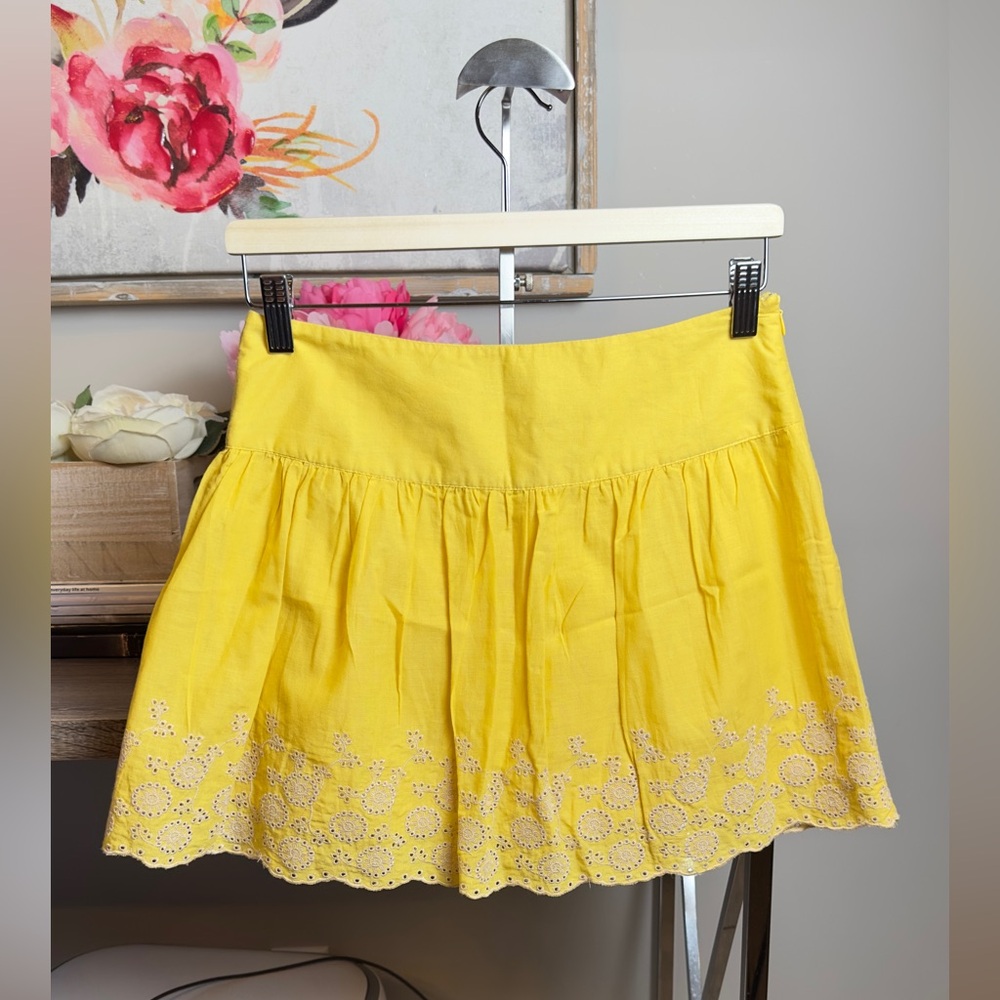 Yellow Embroidered Women's Skirt